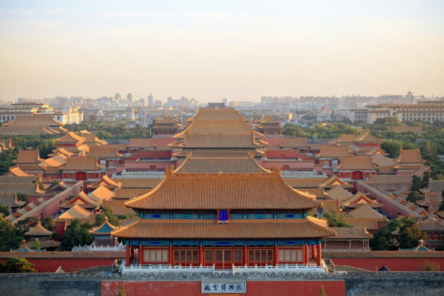 beijing forbidden city at dusk